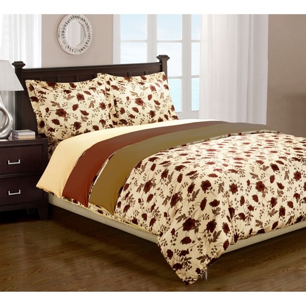 Superior Elm Leaves Wrinkle Resistant Microfiber Duvet Cover Set