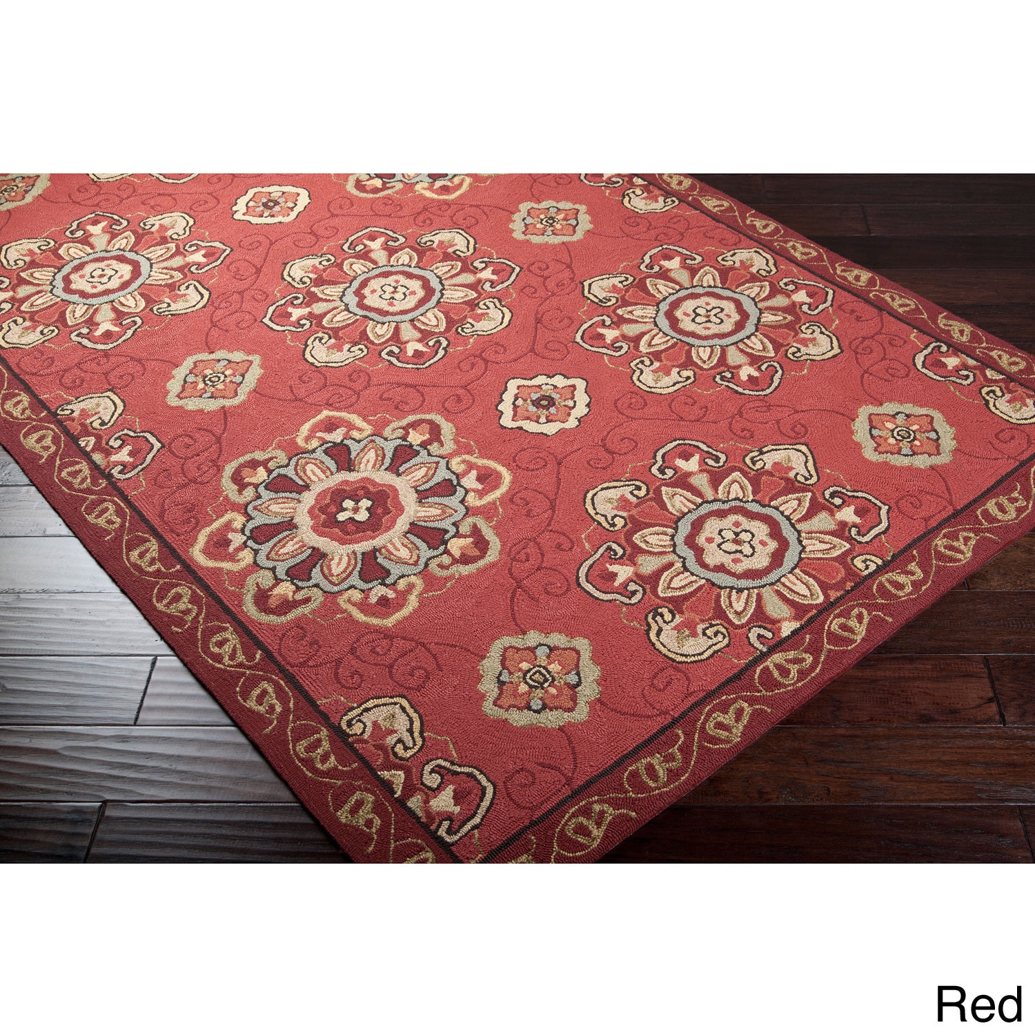 Hand hooked Mila Contemporary Floral Indoor/ Outdoor Area Rug (5 X 8)