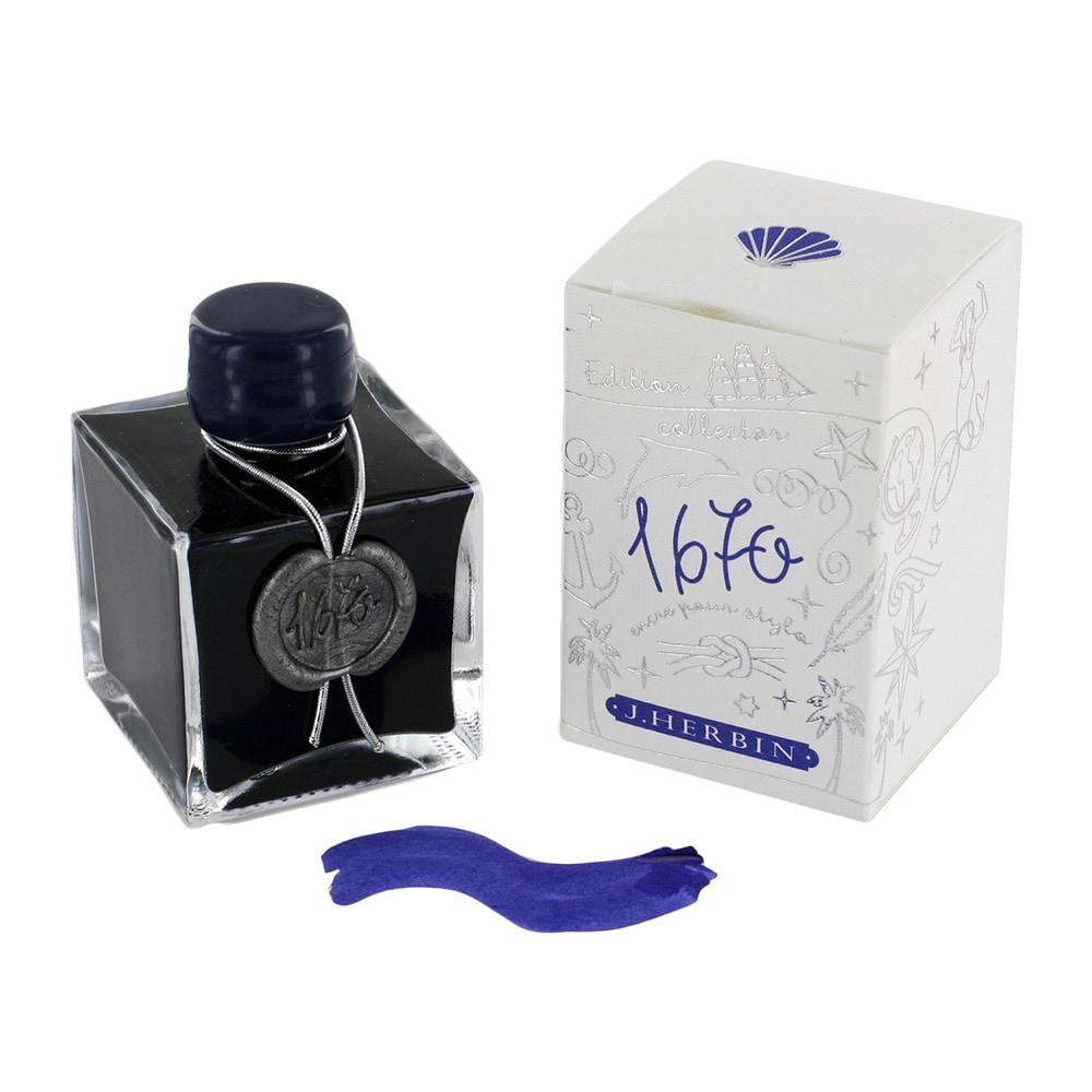 J.herbin 1670 Anniversary 50ml Ocean Blue Bottled Ink (h150 18)