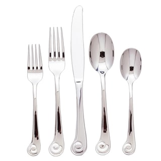 Ginkgo International Fleur De Lis 4-Piece Stainless Steel Hostess Serving Set: Lis Serving Spoons