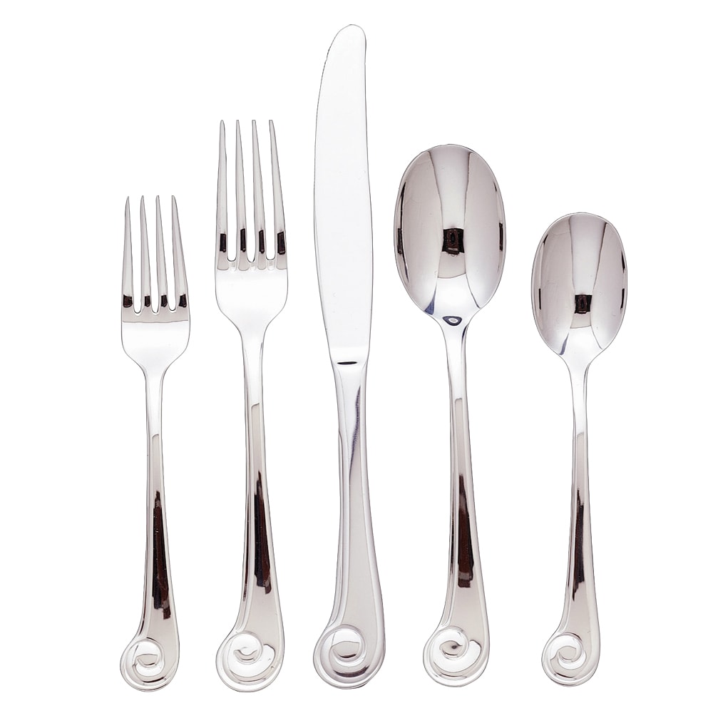 Ginkgo Sanibel 42 piece Stainless Steel Flatware Set