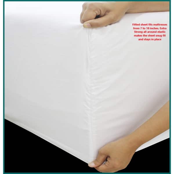 Hotel Quality Cotton Rich Extra Deep Fitted Sheet Bed Sheet Mattress Topper