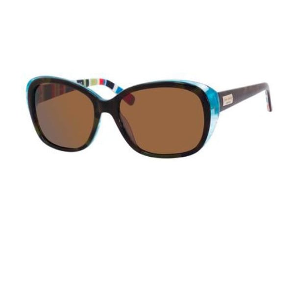 Kate Spade Womens Hilde X71p Olive Tortoise/ Turquoise Polarized Sunglasses