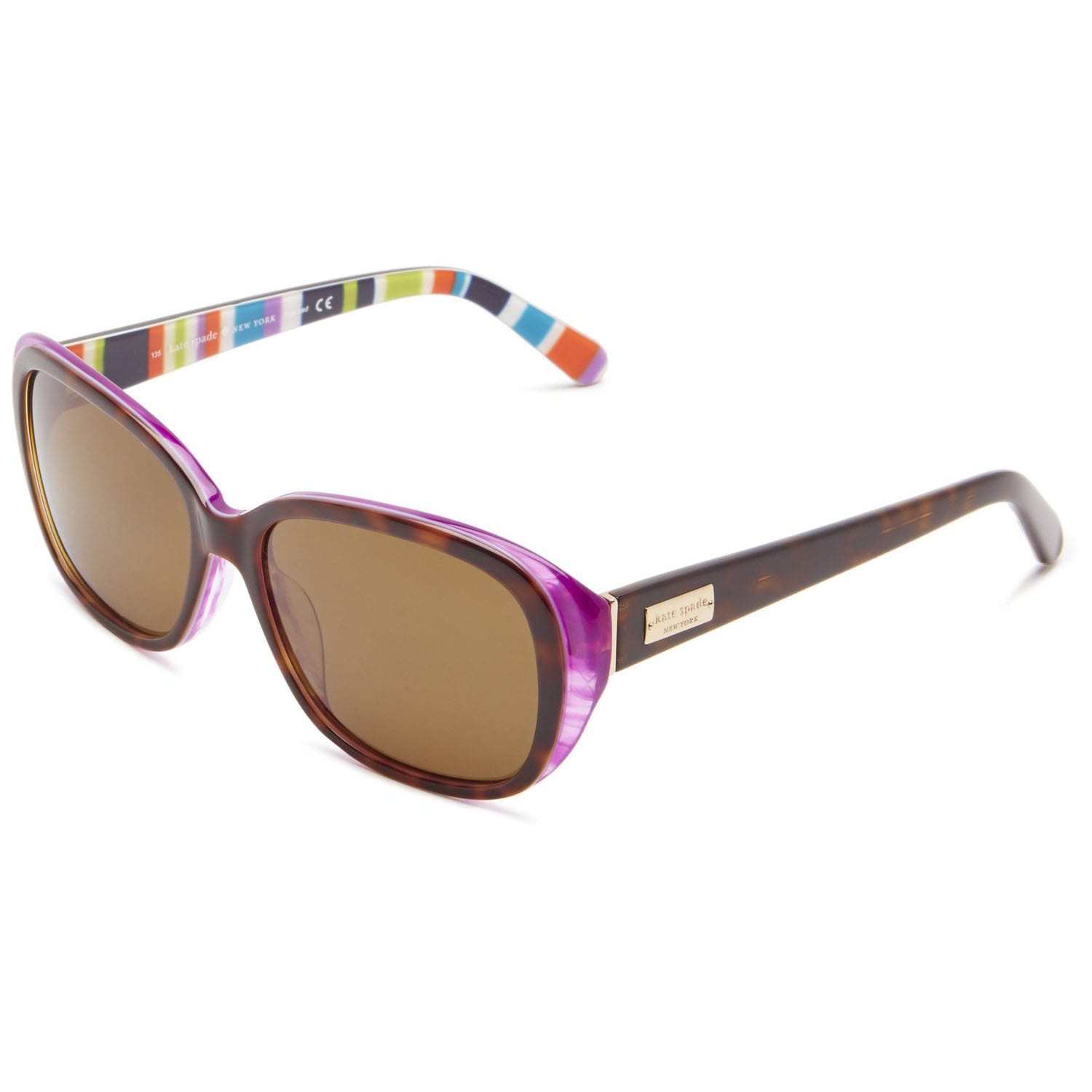 Kate Spade Womens Hilde X72p Tortoise/ Purple Polarized Fashion Sunglasses
