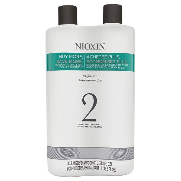Shop Nioxin System 2 Cleanser Scalp Therapy Liter Duo