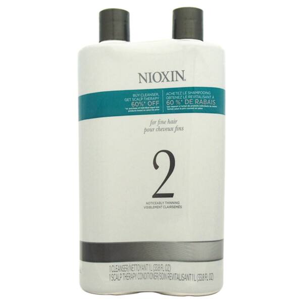 Shop Nioxin System 2 Cleanser Scalp Therapy Liter Duo