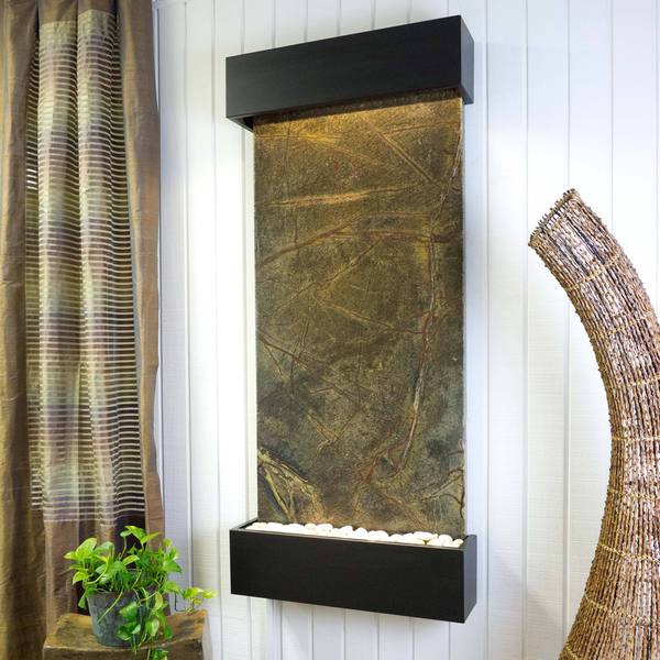 Rainforest Green Marble Nojoqui Falls Classic Large with Black Onxy Trim