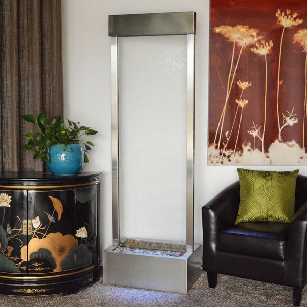 6' Stainless Steel Gardenfall with Clear Glass