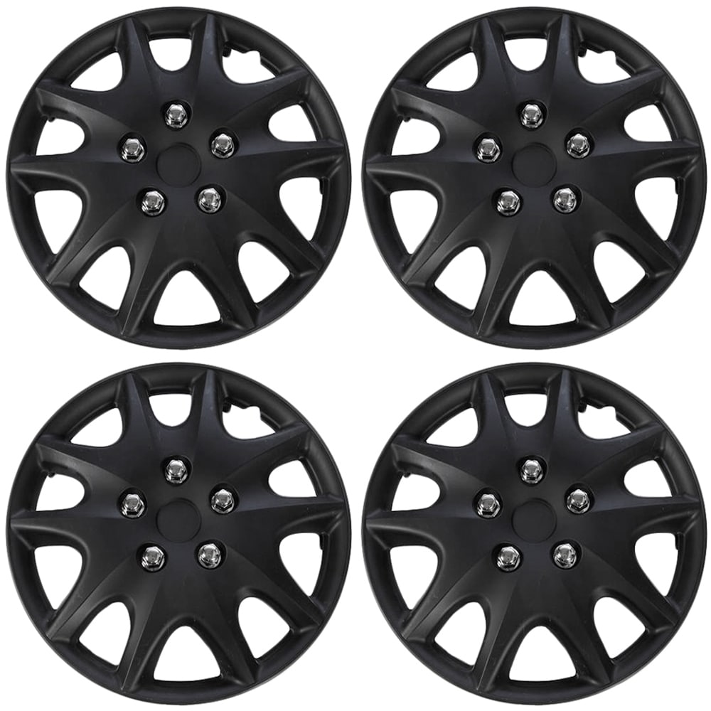 Wca 1009 15mbk Design Hub Cap Abs Black 15 inch (set Of Four)