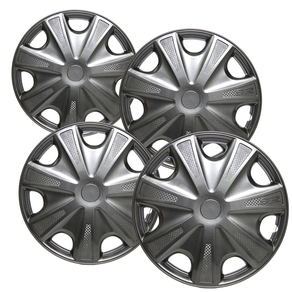 Wca 1033 15spbk Design Hub Cap Abs Carbon Fiber 15 inch (set Of 4)