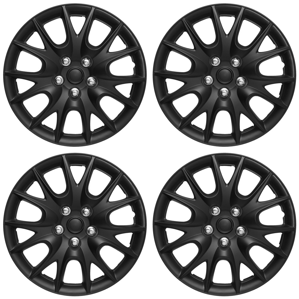 Wca 950 15mbk Design Hub Cap Abs Black 15 inch (set Of 4)