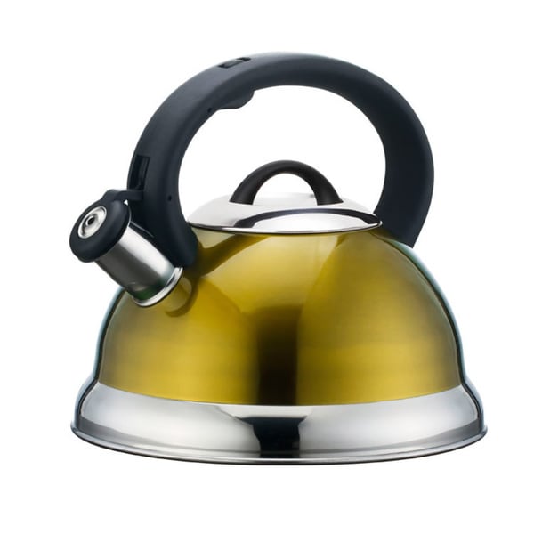 Shop Alpine Cuisine Yellow Whistling Tea Kettle Overstock 9136245