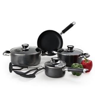 Oster Welford Red 8-piece Aluminum Cookware Set - 14205115 - Overstock ...