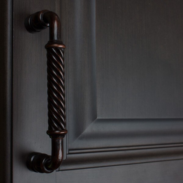 12 BROWN 3.5" MINI DRAWER DOOR CABINET PULLS HANDLE RUSTIC ANTIQUE-STYLE IRON 