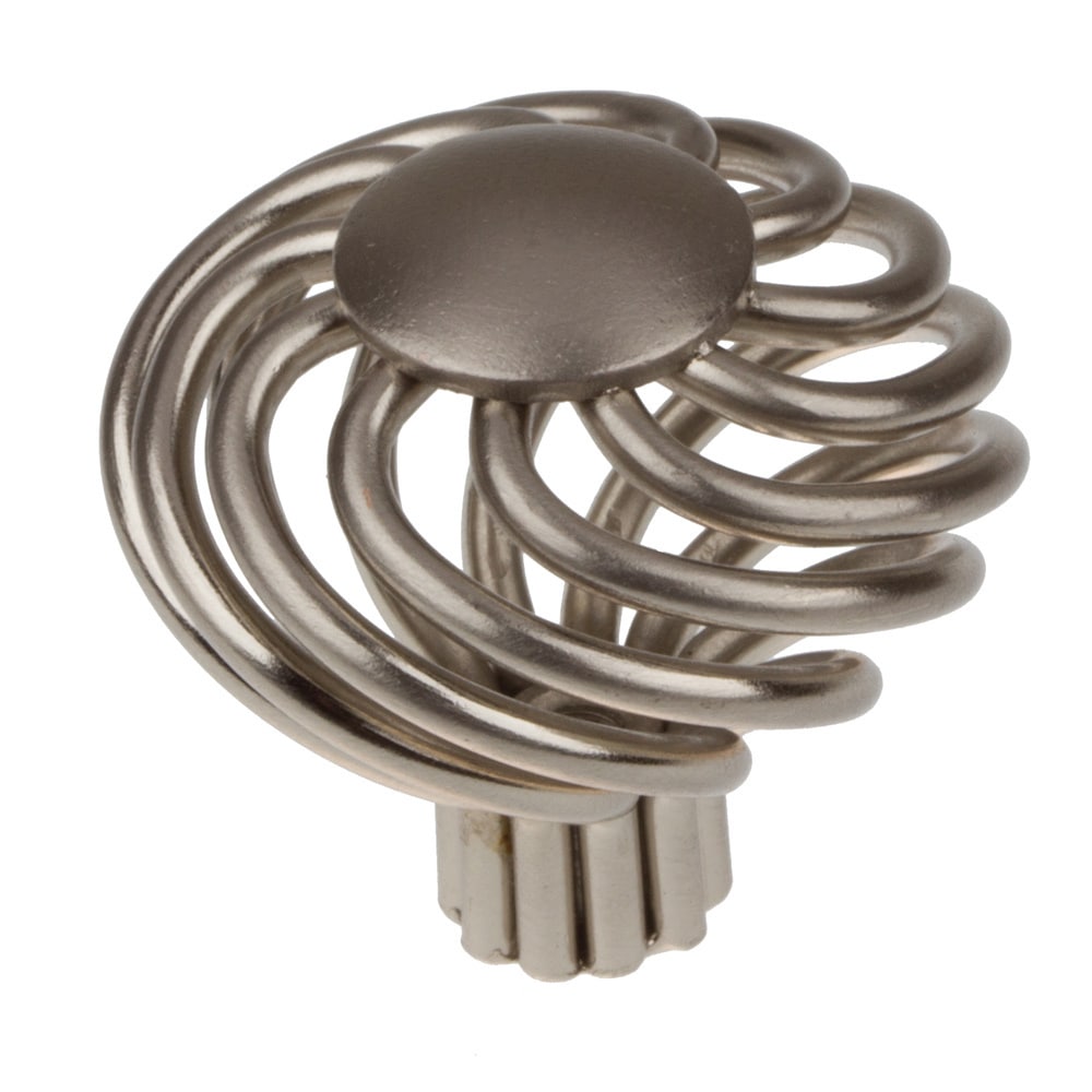 Gliderite 1.5 inch Satin Nickel Round Birdcage Cabinet Knobs (pack Of 10)