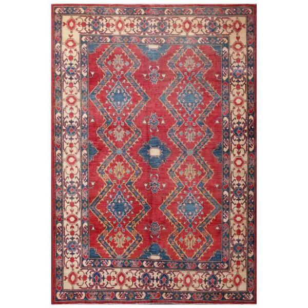 Shop Handmade Herat Oriental Afghan Kazak Wool Rug 6'6 x 9'6