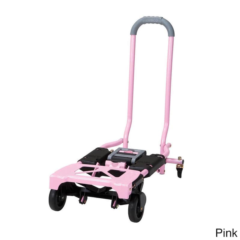COSCO Shifter Multi-Position Folding Hand Truck and Cart - Pink