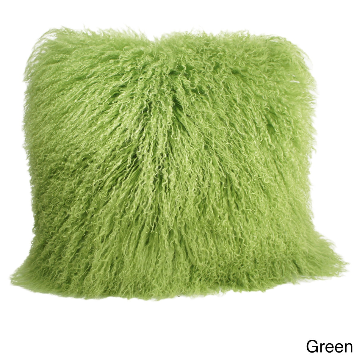 Pur Cashmere Cashmere Showroom Mongolian Pillow Cover Green Size 18 x 18