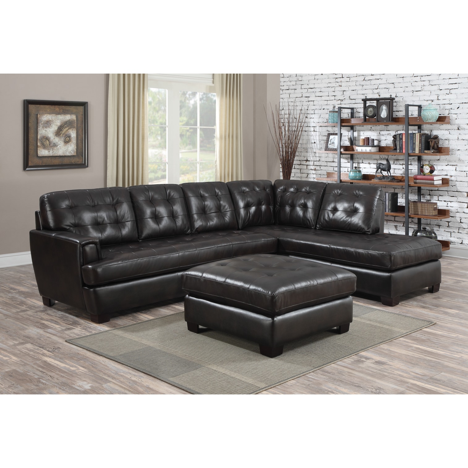 At Home Designs Mason Mocha 3 piece Sectional