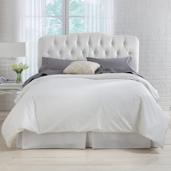 Shop Skyline Furniture White Velvet Tufted Headboard - Overstock - 9140561