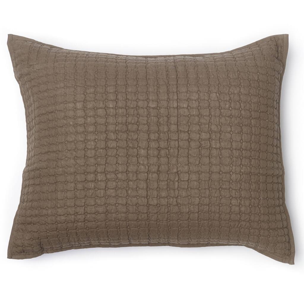 Karina Walnut Brown Standard-size Diamond Quilted Sham