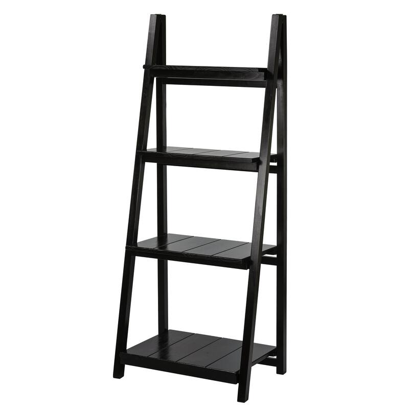 Manhasset Slatted 4-shelf Folding Bookcase