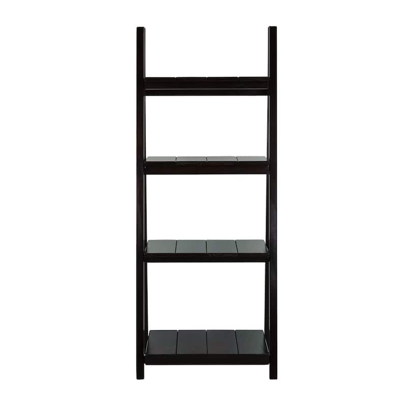 Manhasset Slatted 4-shelf Folding Bookcase
