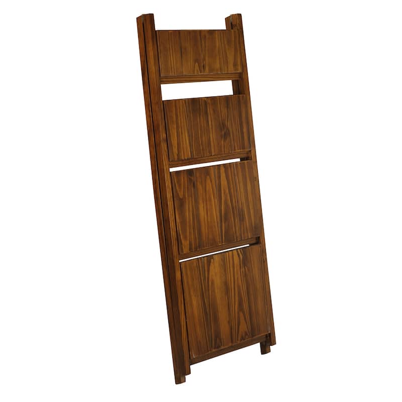 Manhasset Slatted 4-shelf Folding Bookcase