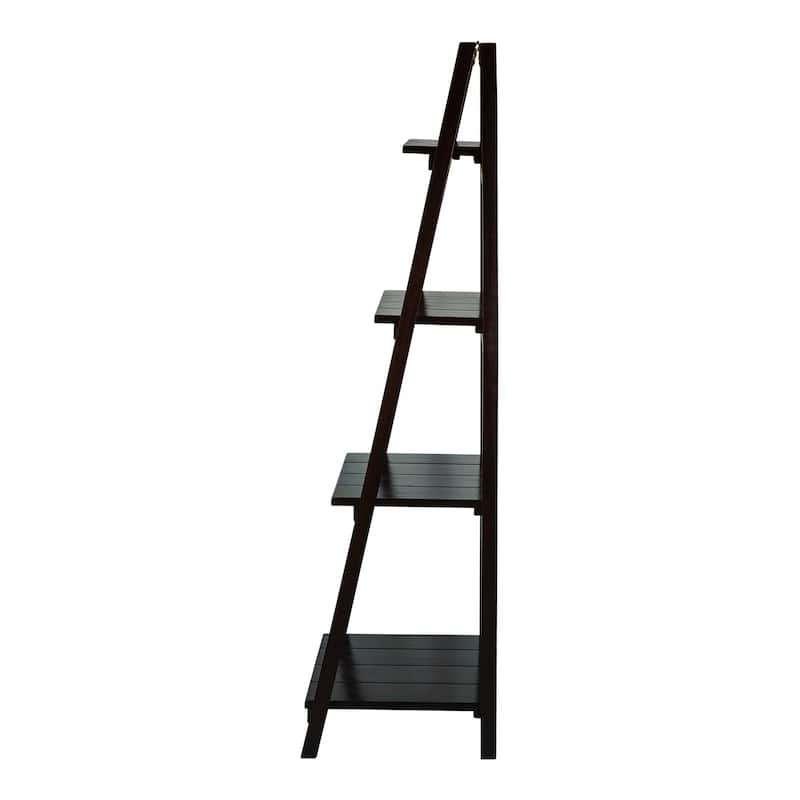 Manhasset Slatted 4-shelf Folding Bookcase