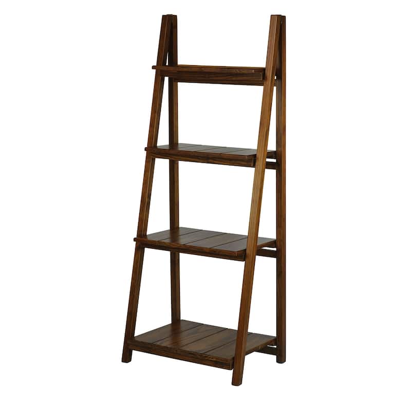 Manhasset Slatted 4-shelf Folding Bookcase
