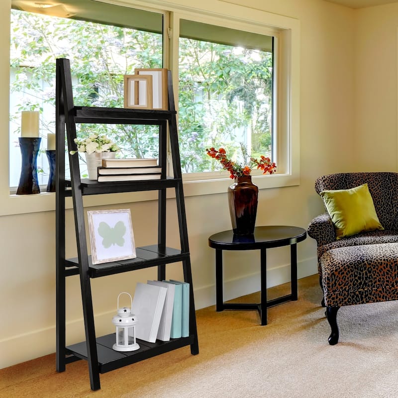 Manhasset Slatted 4-shelf Folding Bookcase