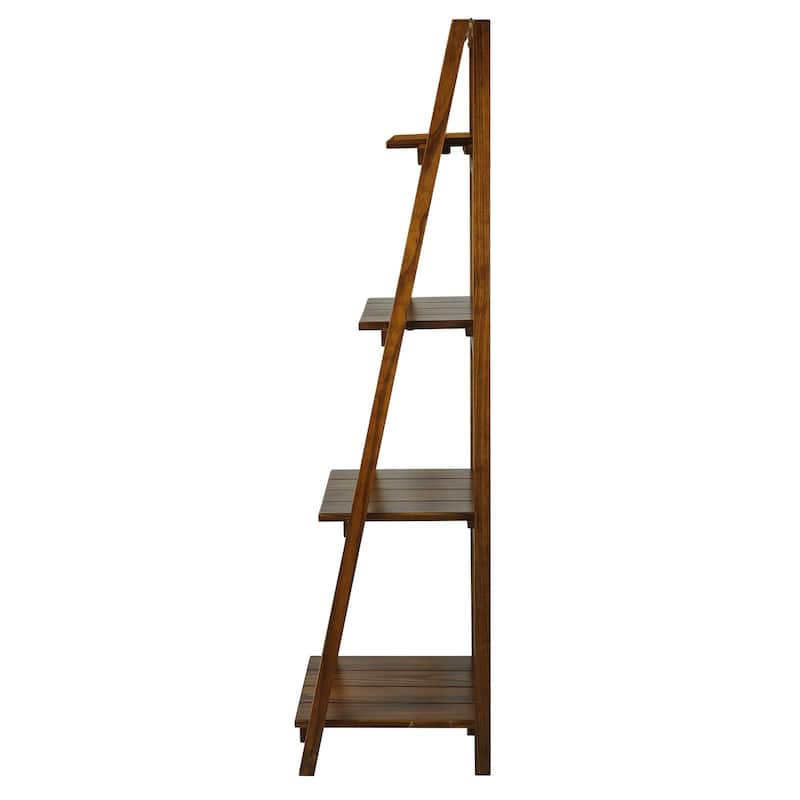 Manhasset Slatted 4-shelf Folding Bookcase