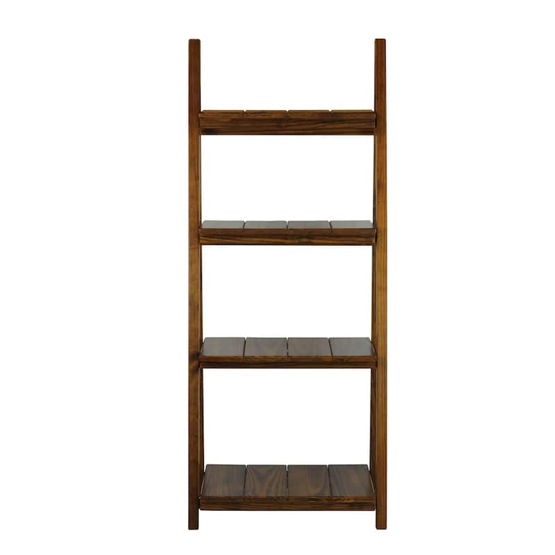 Manhasset Slatted 4-shelf Folding Bookcase