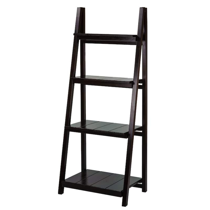 Manhasset Slatted 4-shelf Folding Bookcase