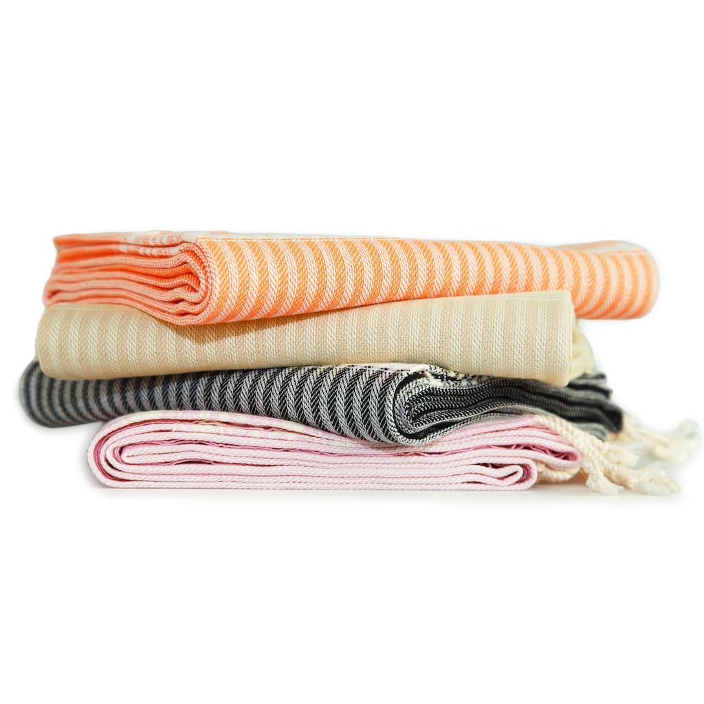 Authentic Hotel and Spa Pestemal Fouta Allure Herringbone Turkish Cotton Towel
