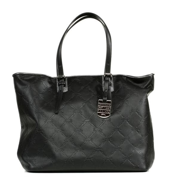 Shop Longchamp LM Cuir Black Medium Tote Bag - Free Shipping Today ...