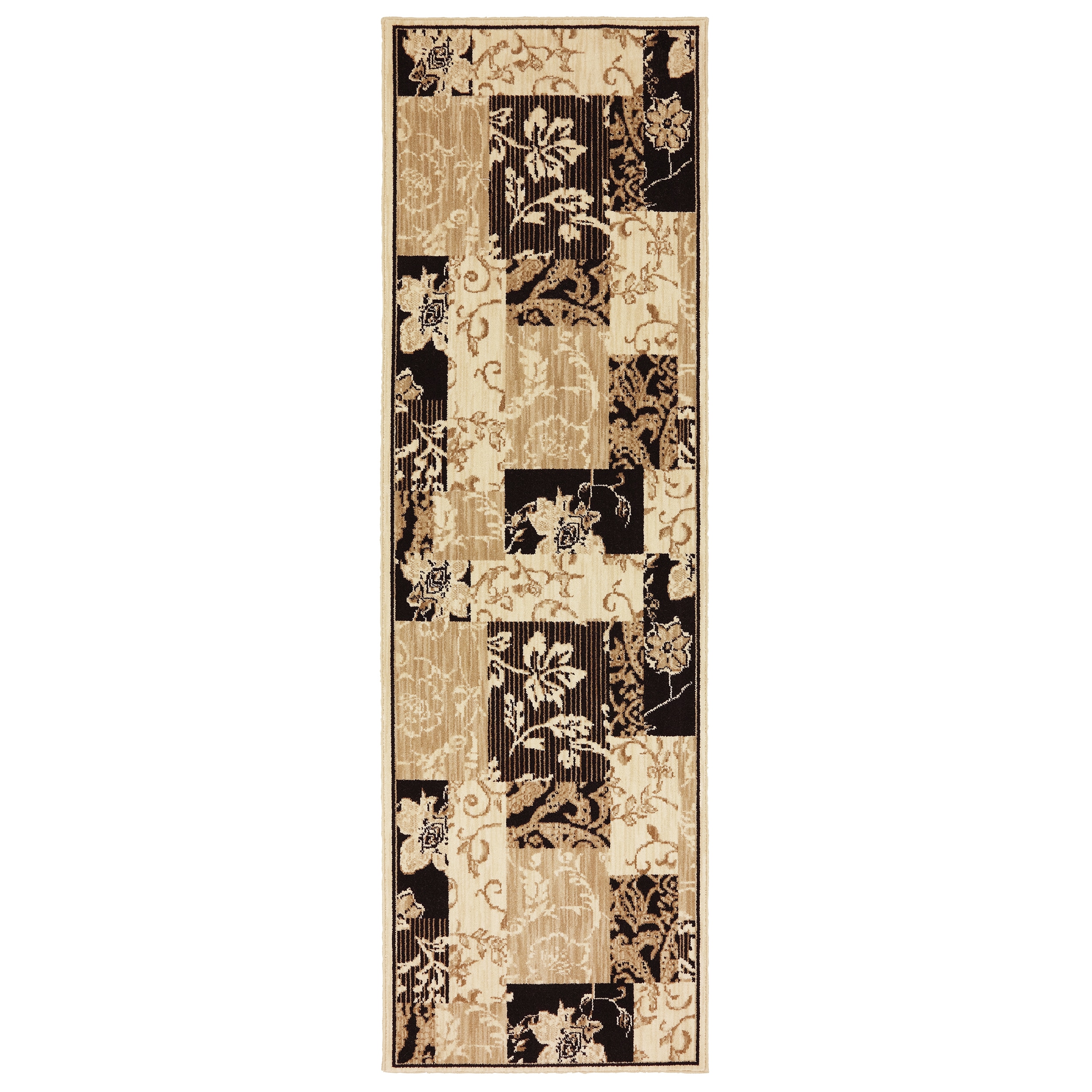 Karastan Sierra Mar Jakarta Batik Ivory/black Rug (25 X 8)