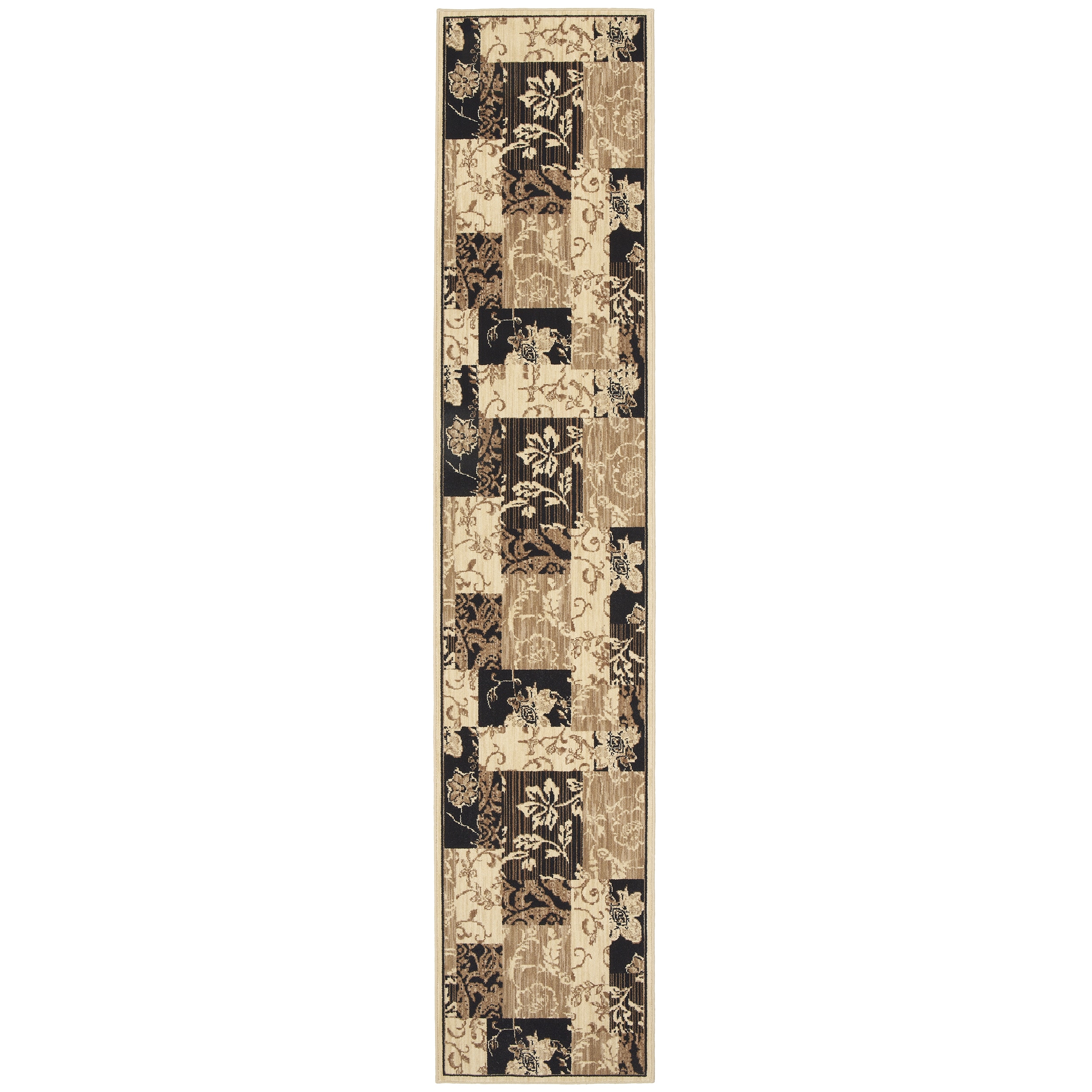 Karastan Sierra Mar Jakarta Batik Ivory/black Rug (25 X 12)