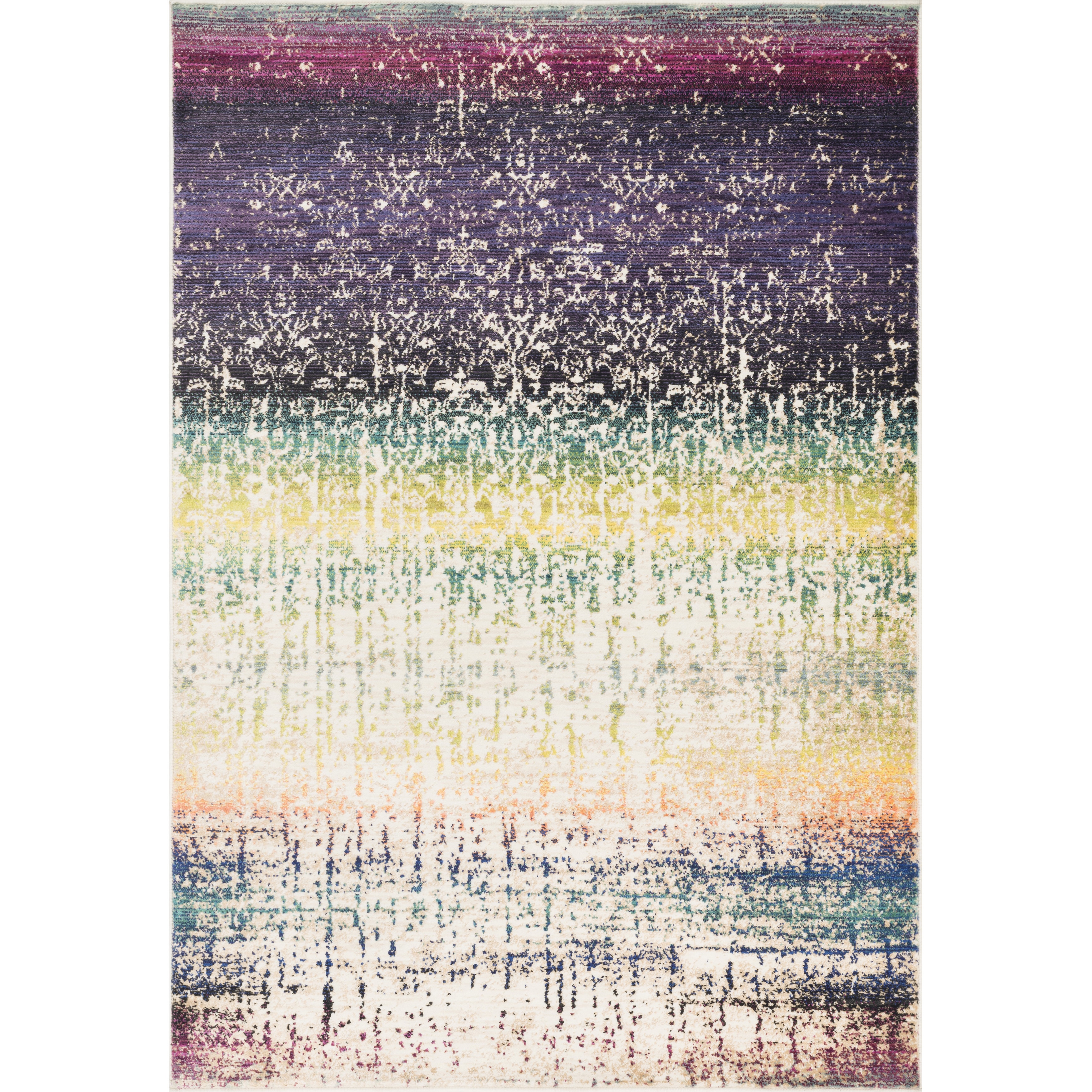 Laurent Purple/ Multi Rug (52 X 77)