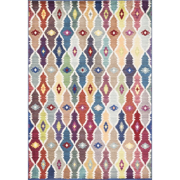 Shop Laurent Blue/ Multi Rug 2'0 x 3'0 Free Shipping On Orders Over