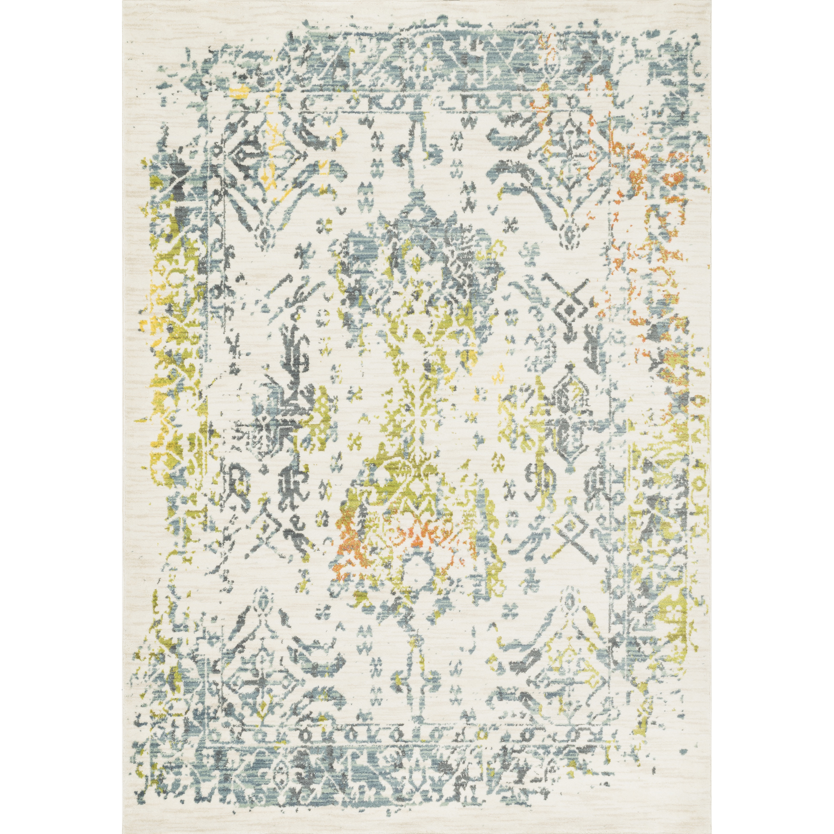 Laurent Ivory/ Slate Rug (77 X 105)