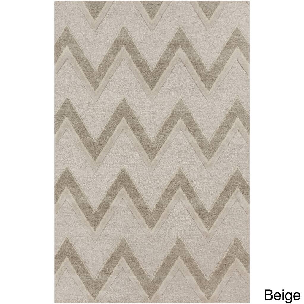 Hand-tufted Gregory Chevron Wool Area Rug