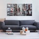 Hand-painted 'Through The City' 3-piece Gallery-wrapped Canvas Art Set ...