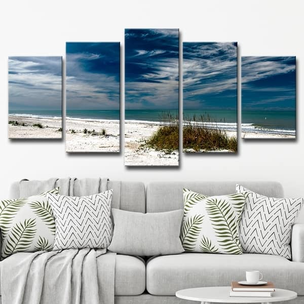 Shop Silent Beach Multi Piece Wrapped Canvas Wall Art Set Overstock 9141746
