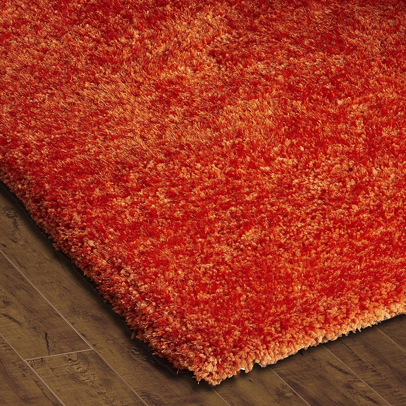 Sands Soft Shag Orange Crush Area Rug (8 X 10)