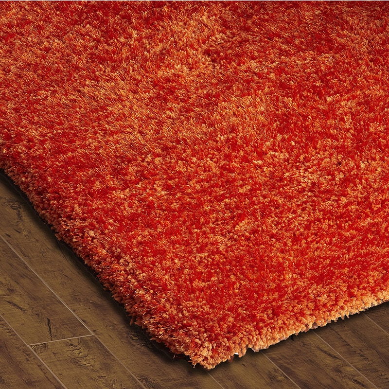 Sands Soft Shag Orange Crush Area Rug (9 X 12)