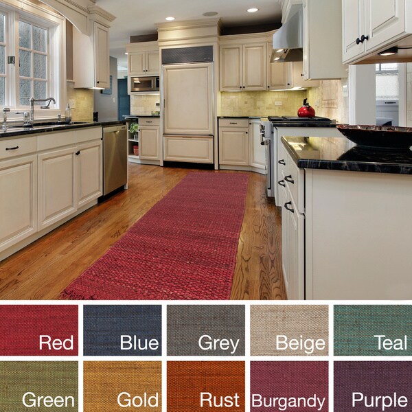 Handwoven Utah Solid Jute Rug - 2'3 x 8'