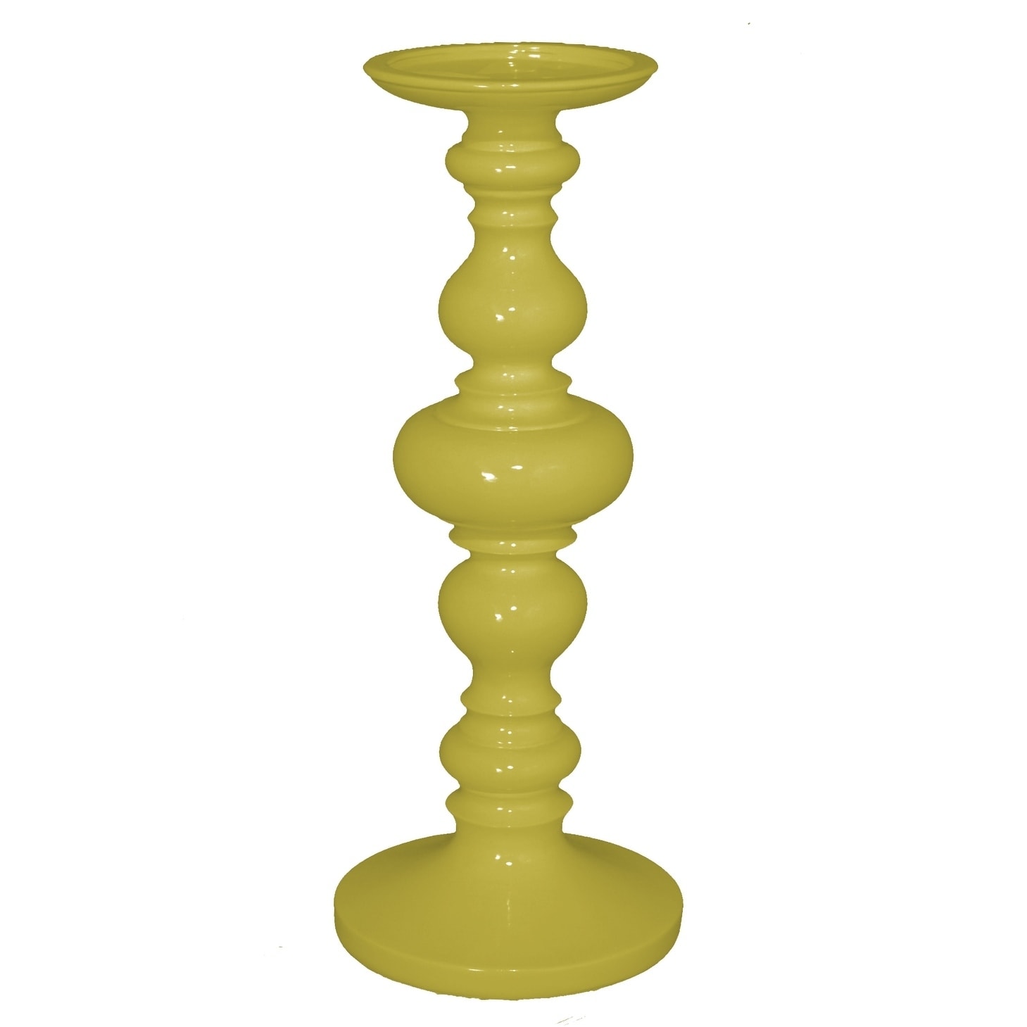 Yellow Color Large Resin Candle Holder