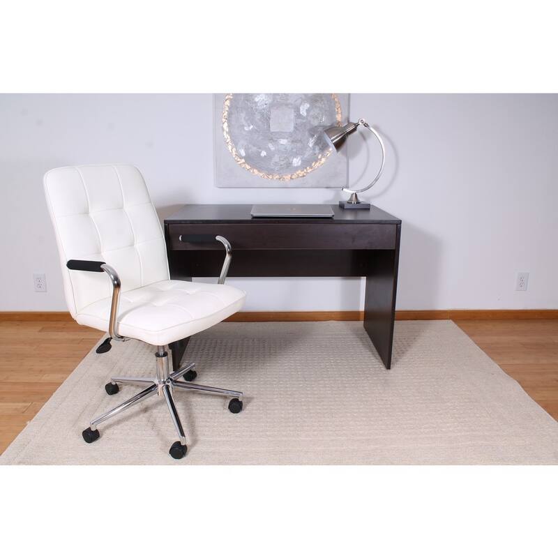 Porch & Den Moreland Modern Chrome Faux Leather Office Chair