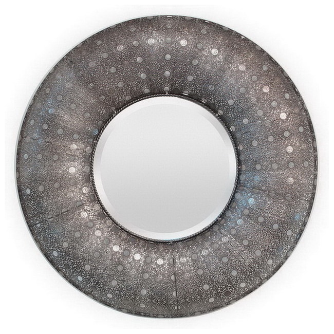 Silvertone Metal Circular Wall Mirror